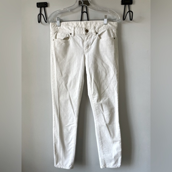 J. Crew Pants - J. Crew, 28 waist, off-white or cream cropped corduroy pants like new condition